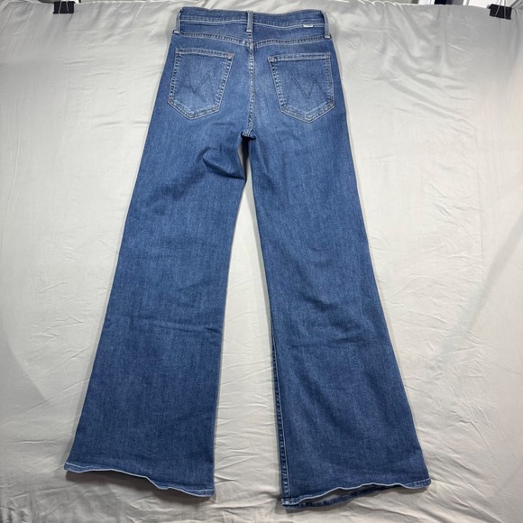 Mother The Tomcat Roller Sneak Jeans Sixth Sense Wash Flare Wide Leg Women's 29 - Picture 3 of 13